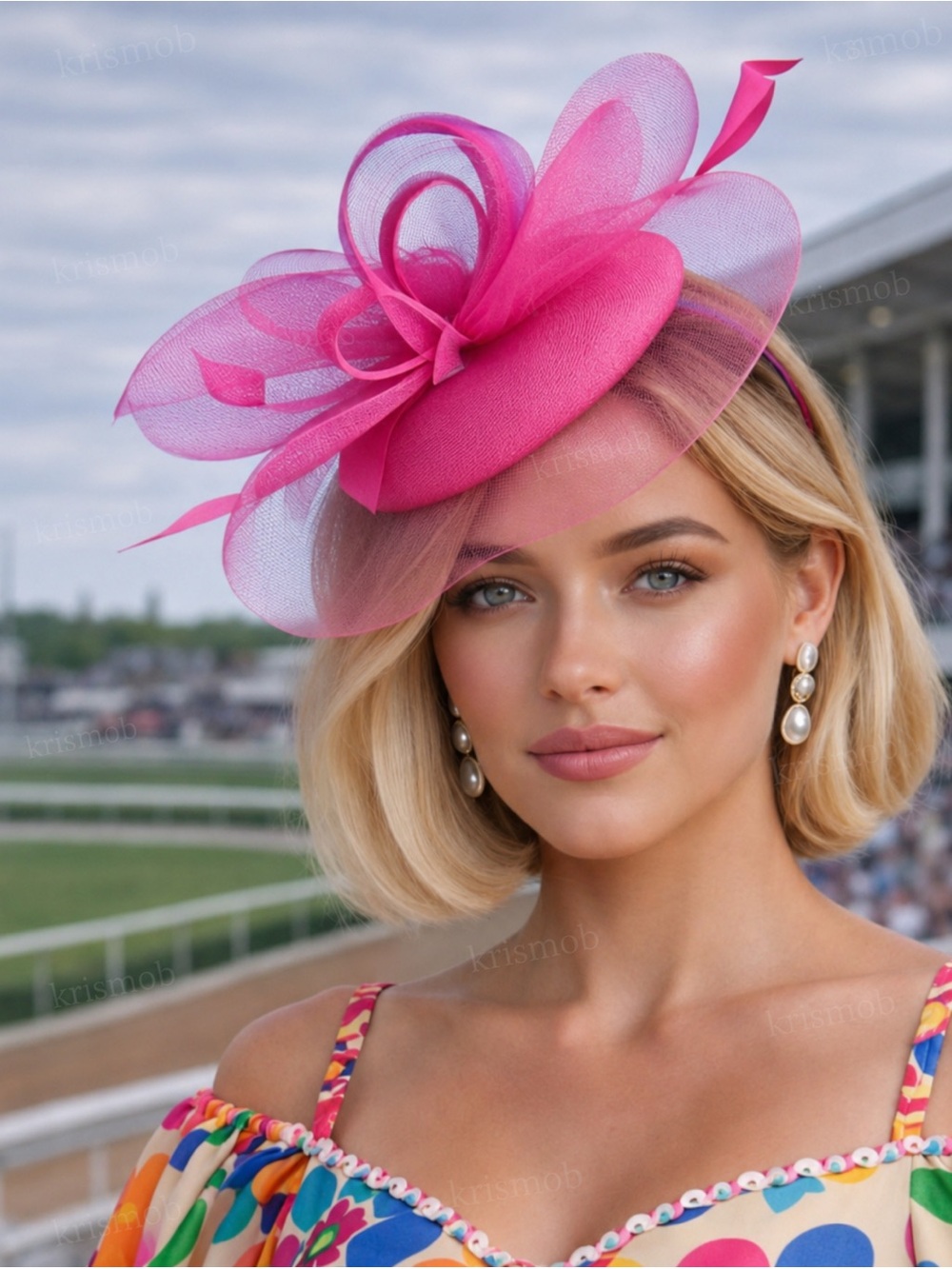 Kentucky Derby Oaks Hat Fascinator Tea Formal Occasion Horse Racing Fashion